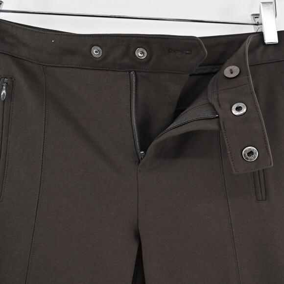 VINCE Pants Womens Size 6 Front Seam Ponte Solid Brown Skinny Leg Zip Pockets - Picture 7 of 13